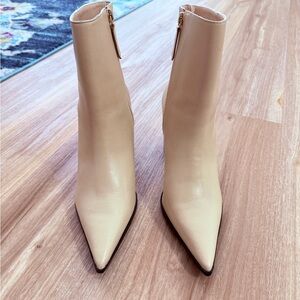 SCHUTZ Cream Heeled Boots